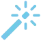 blaues Icon mit Zauberstab